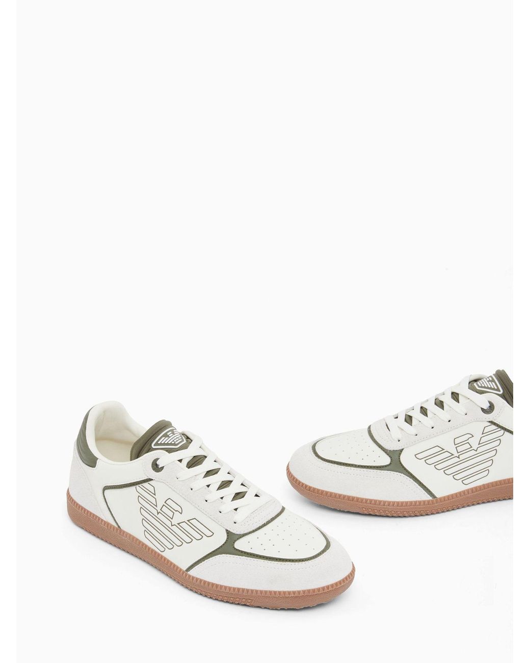 Armani White Ea7 Logo Trainers for men