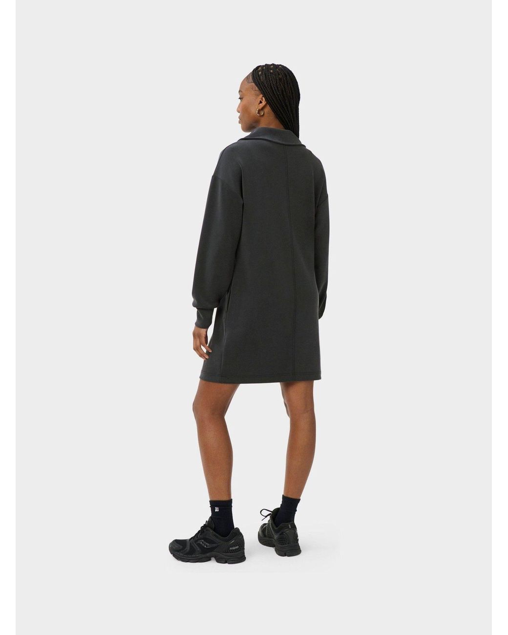 Sweaty Betty Black Sand Wash Half Zip Dress