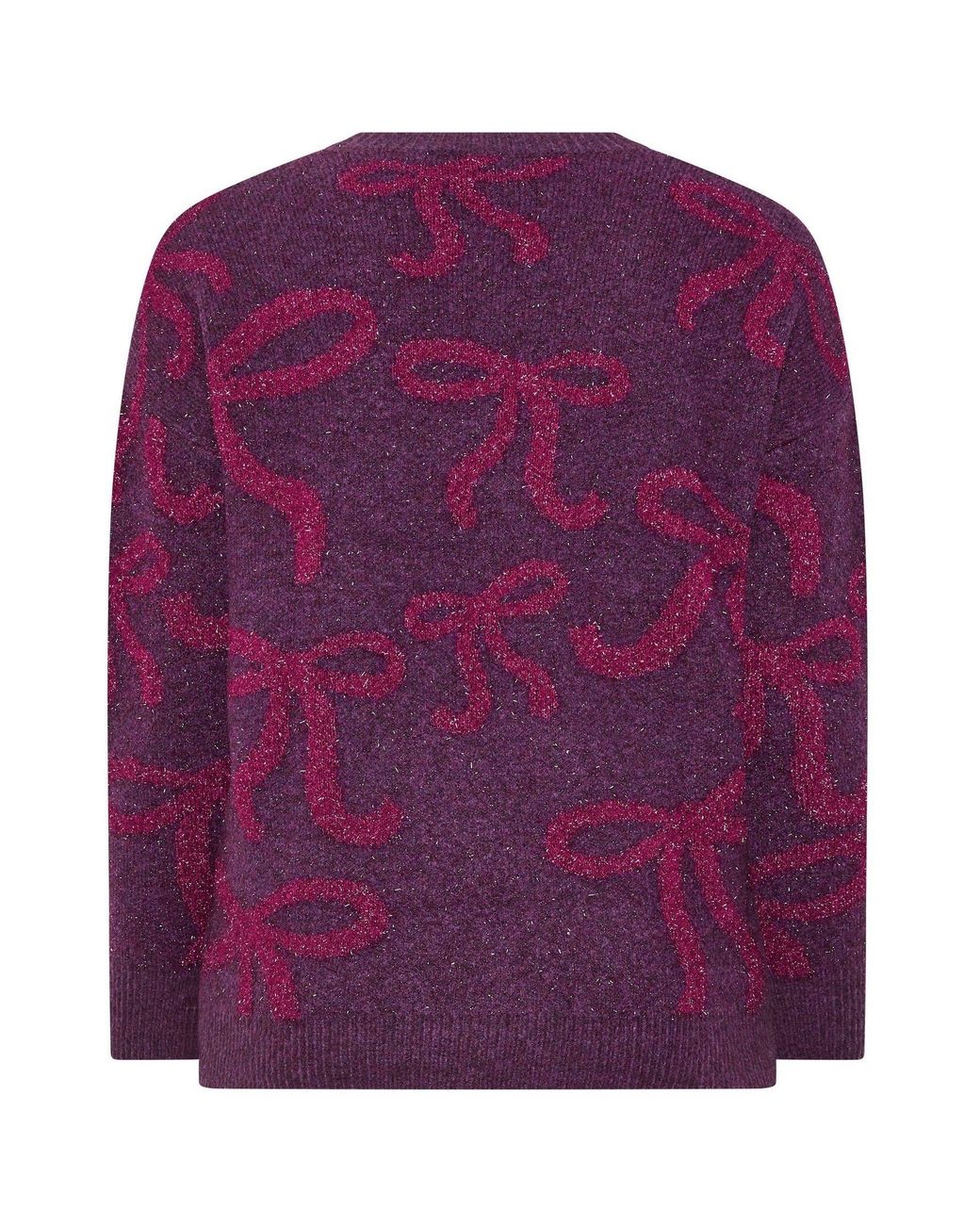 Evans Purple Sparkle Bow Pattern Jumper