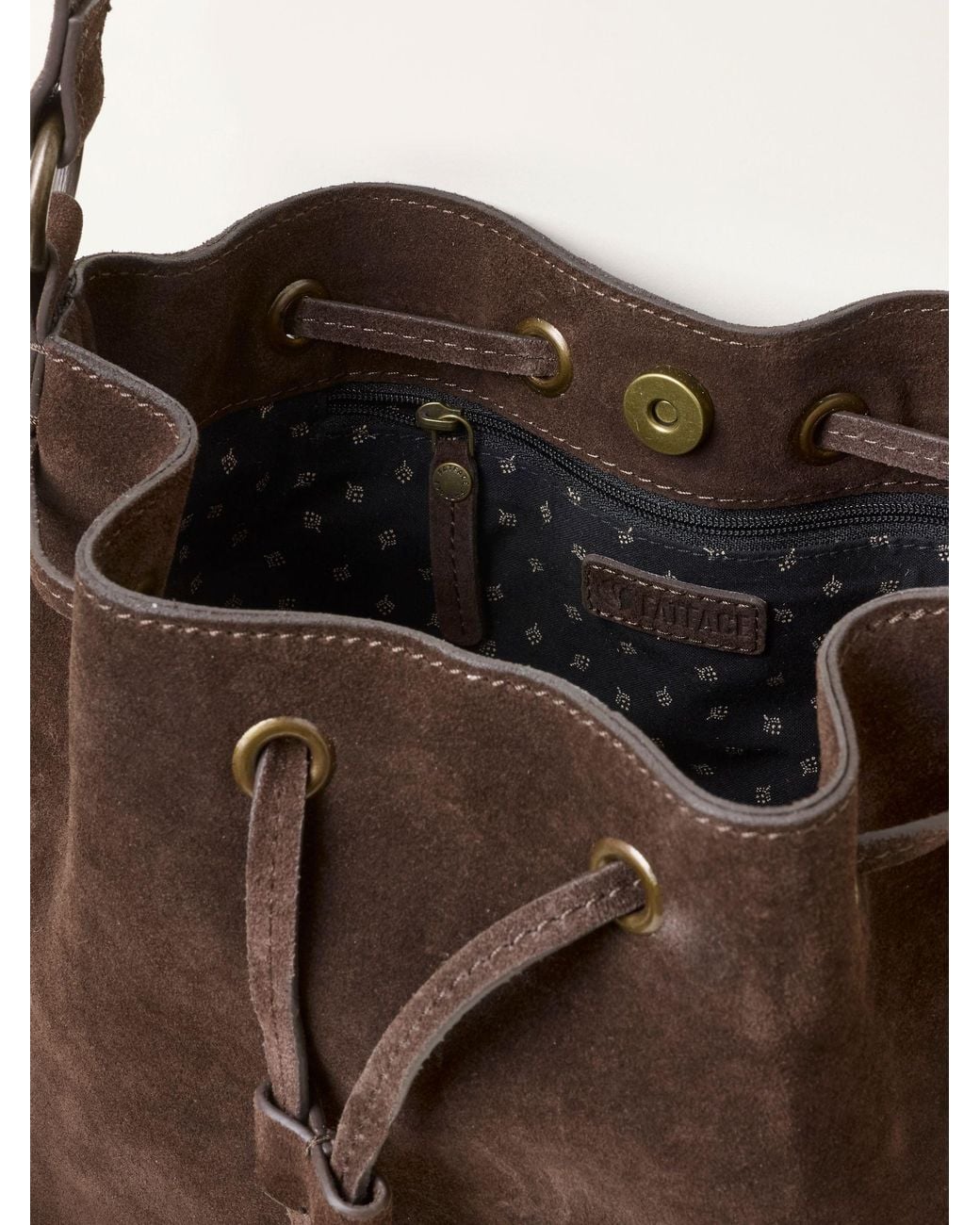 FatFace Brown Fatface Amelia Chocolate 100% Suede Bucket Bag