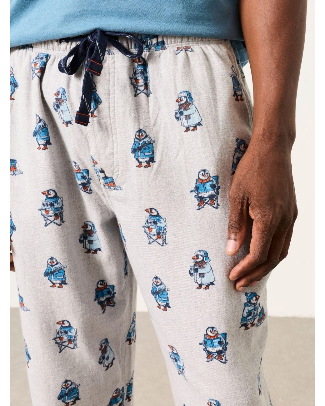 FatFace Gray Fatface Puffin Print Pyjama Bottom for men