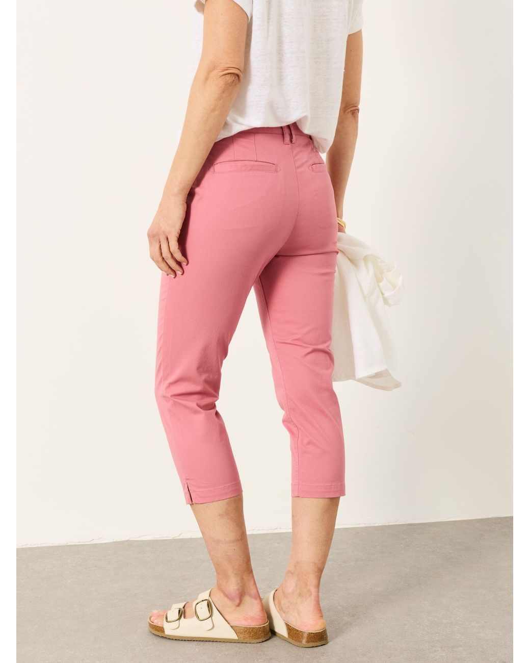 FatFace Pink Farnham Crop Chino