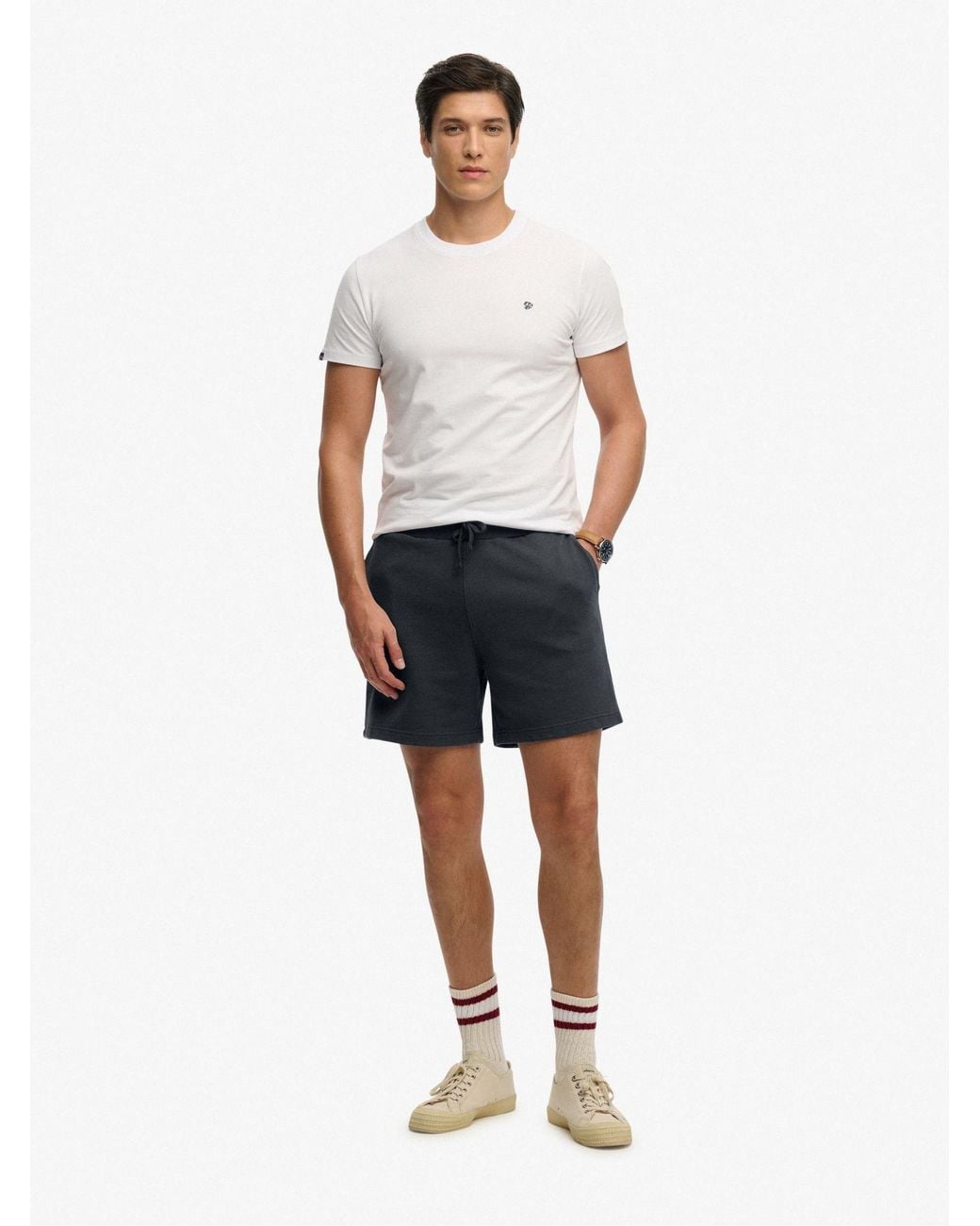 Superdry Blue Essential Logo Classic Shorts for men