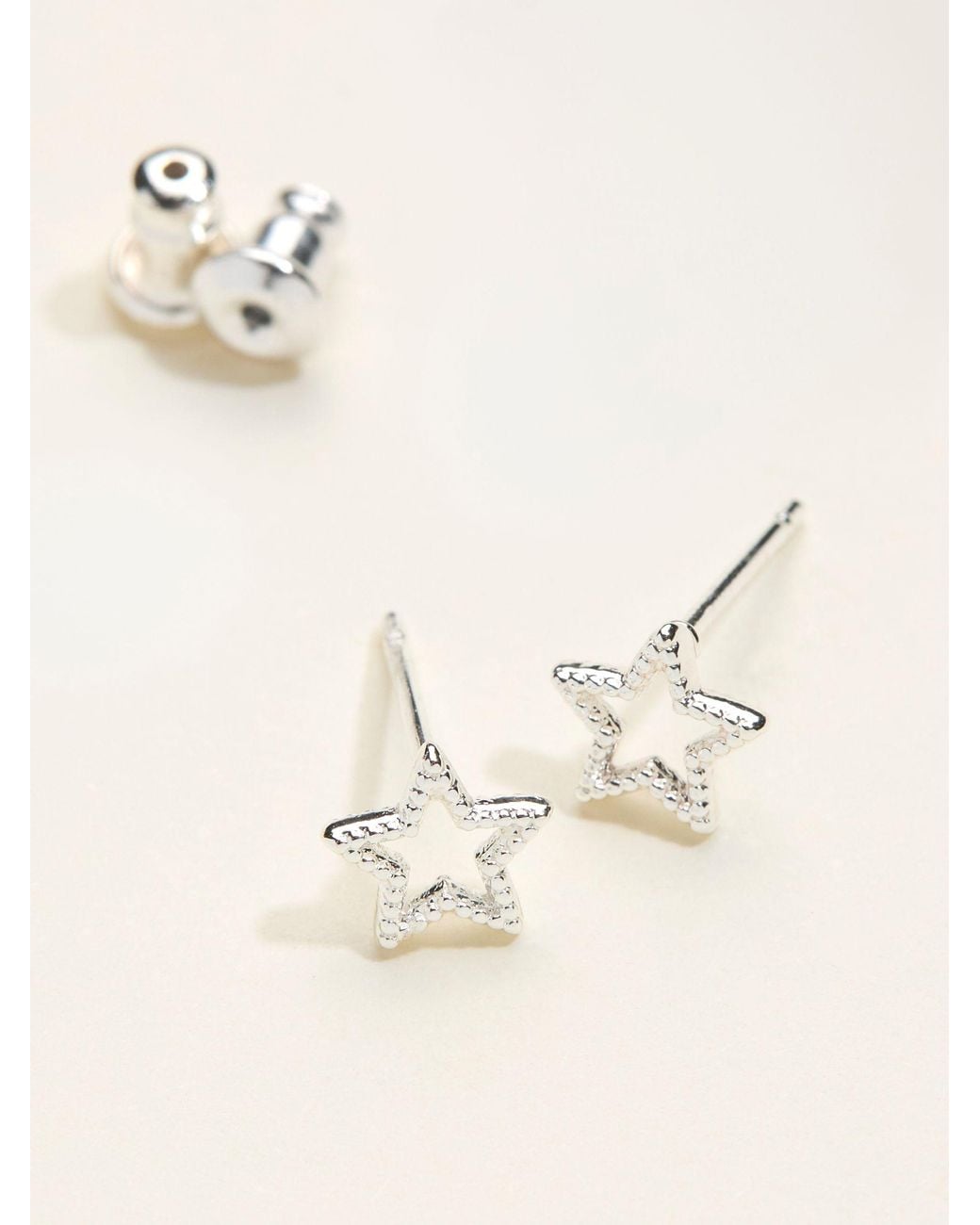 FatFace Natural Star Stud Earrings
