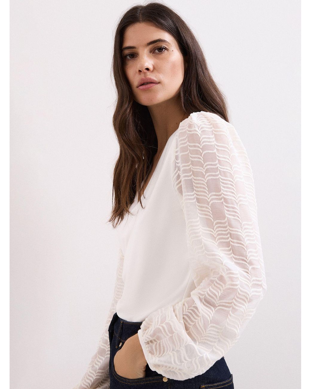 Phase Eight White Palmer Top