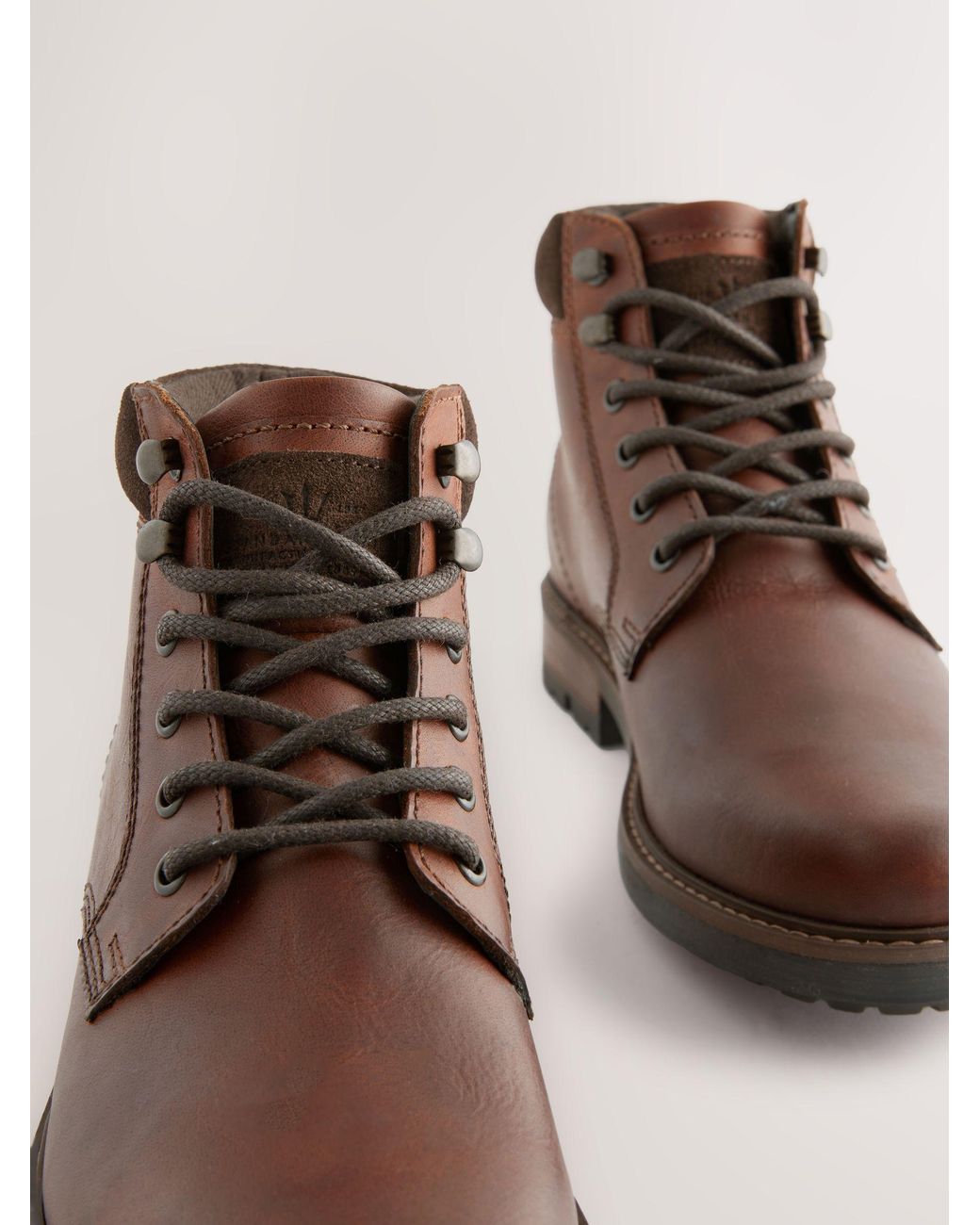 Next Brown Leather Boots for men