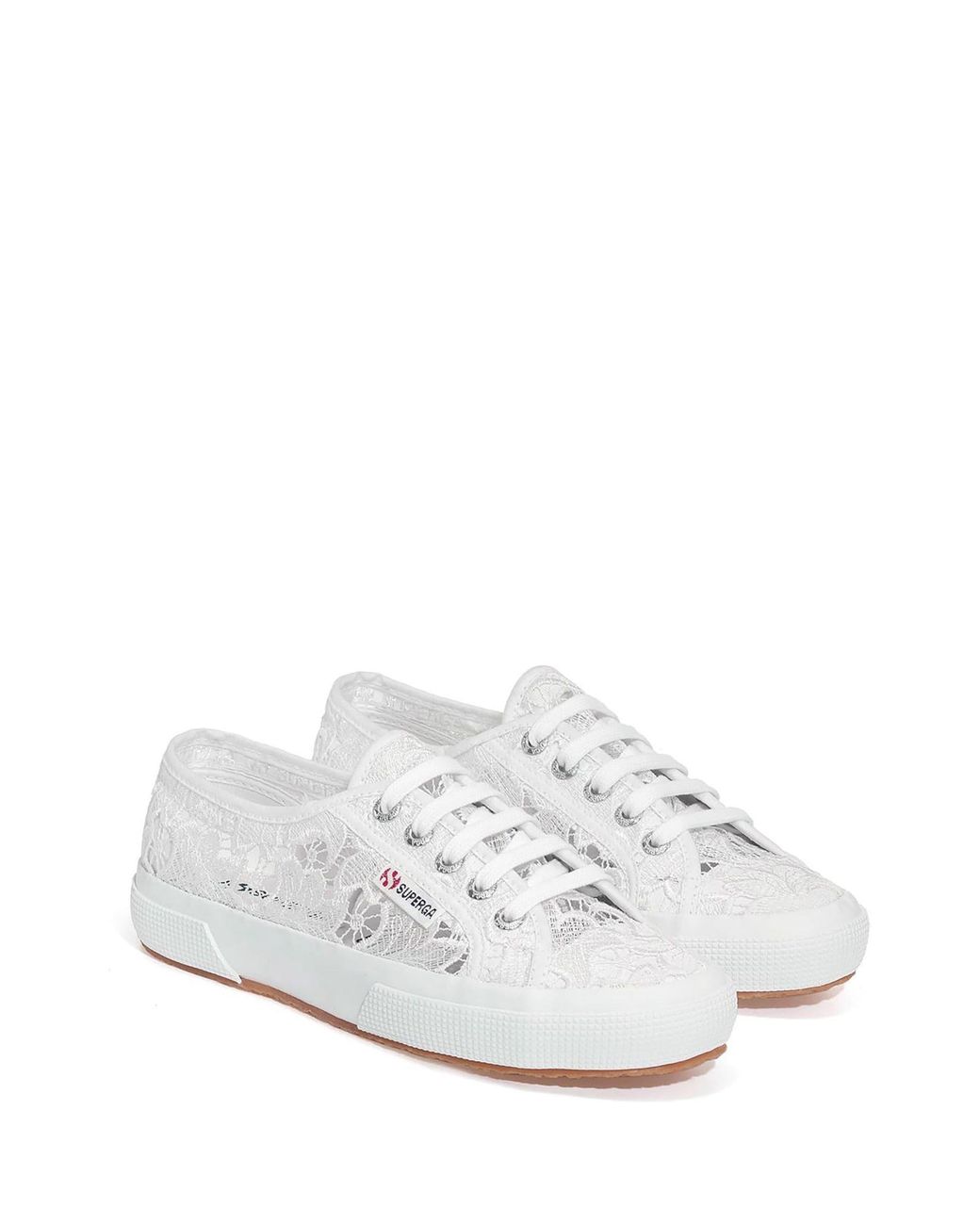 Superga White 2750 Macrame Canvas Trainers for men