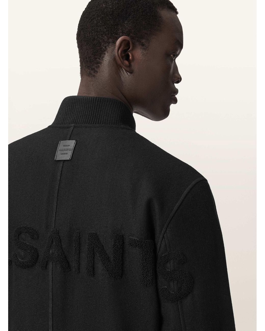 AllSaints Black Allsaints Deceit Bomber Jacket for men