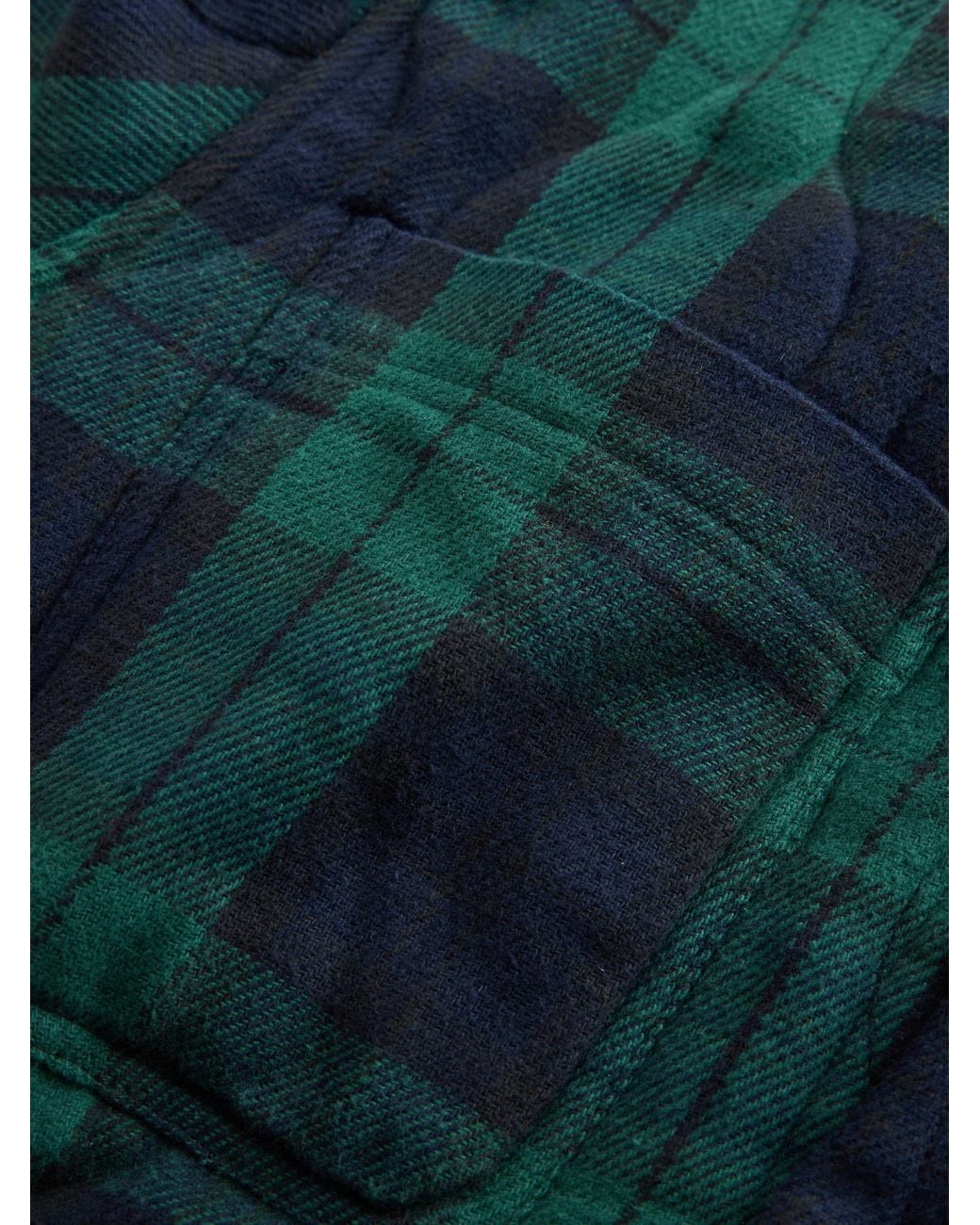 Next Green Check Quilted Lined Shacket for men