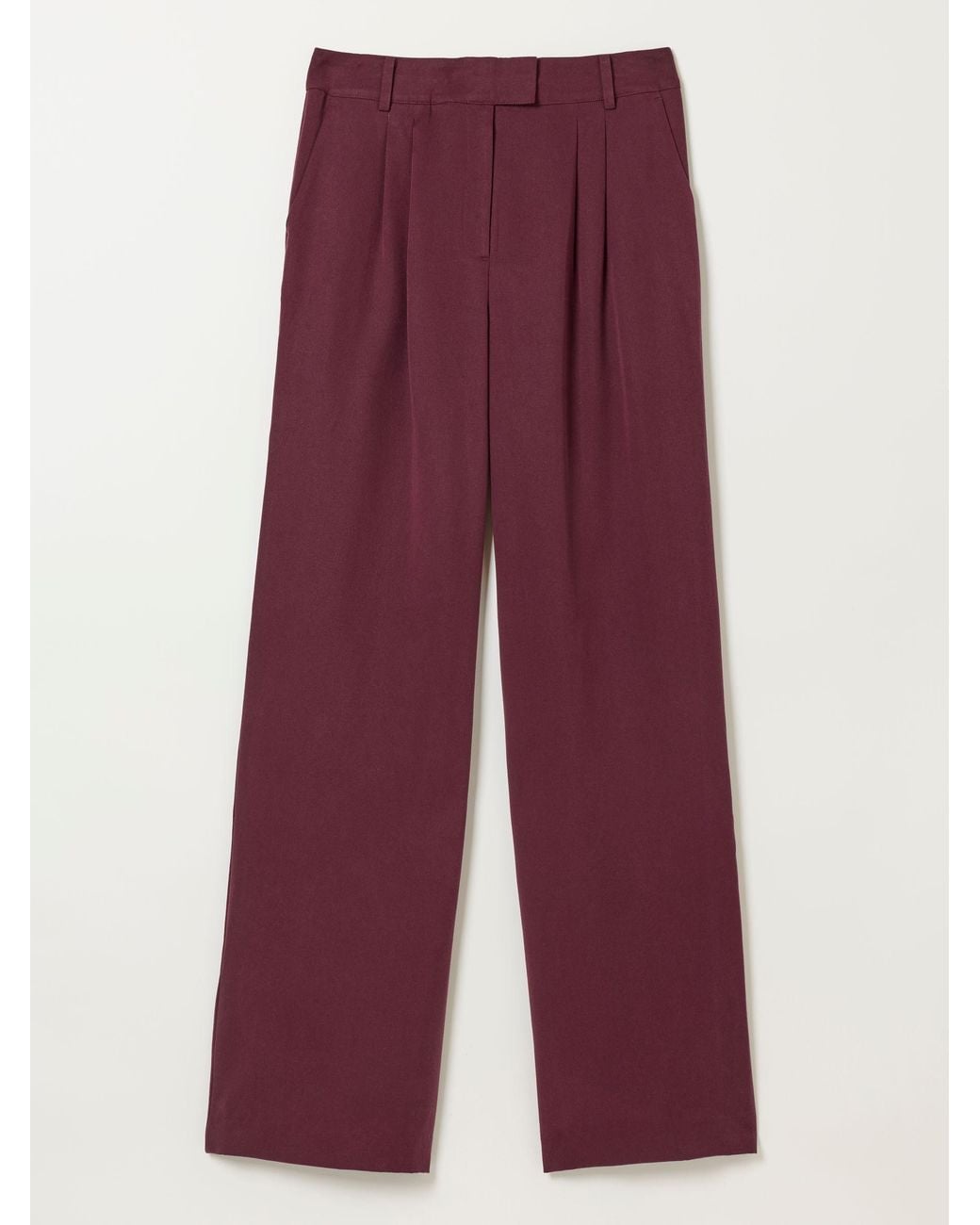 FatFace Red Orla Petite Wide Leg Trousers