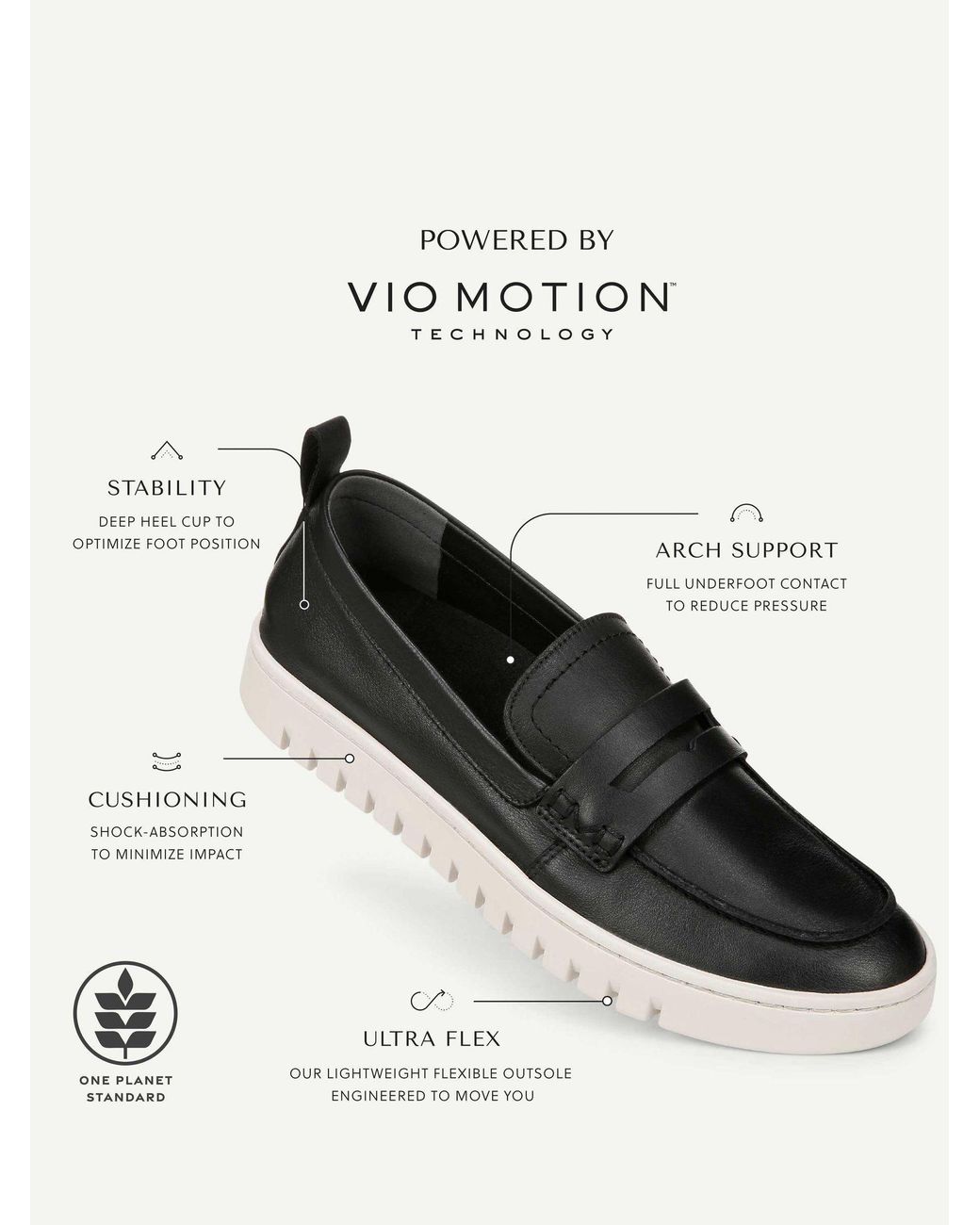 Vionic Black Uptown Loafer Mit Fußgewölbestütze