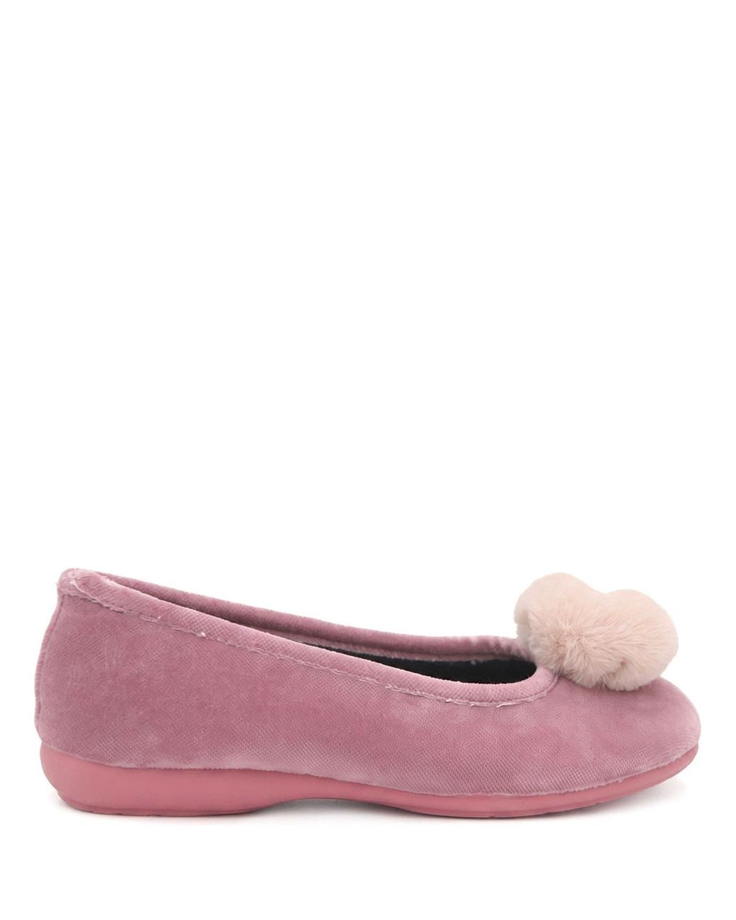 Jones Bootmaker Pink Erika Pom Pom Slippers