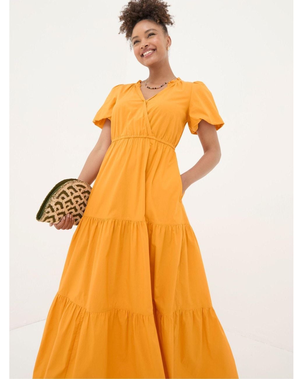 FatFace Orange Aubrey Maxi Dress