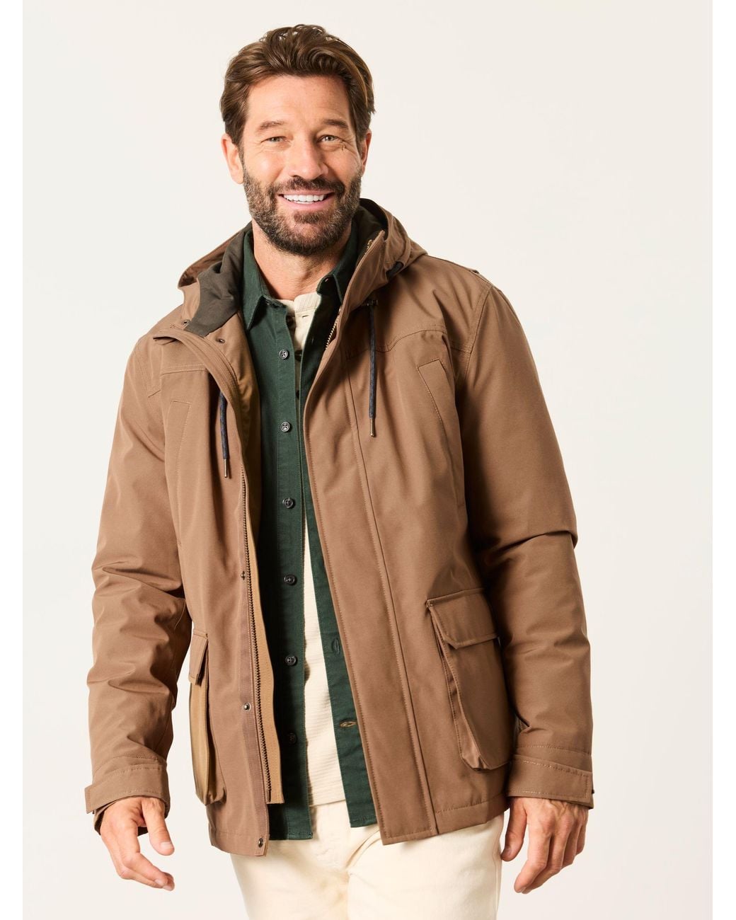 FatFace Green Waterproof Jacket for men