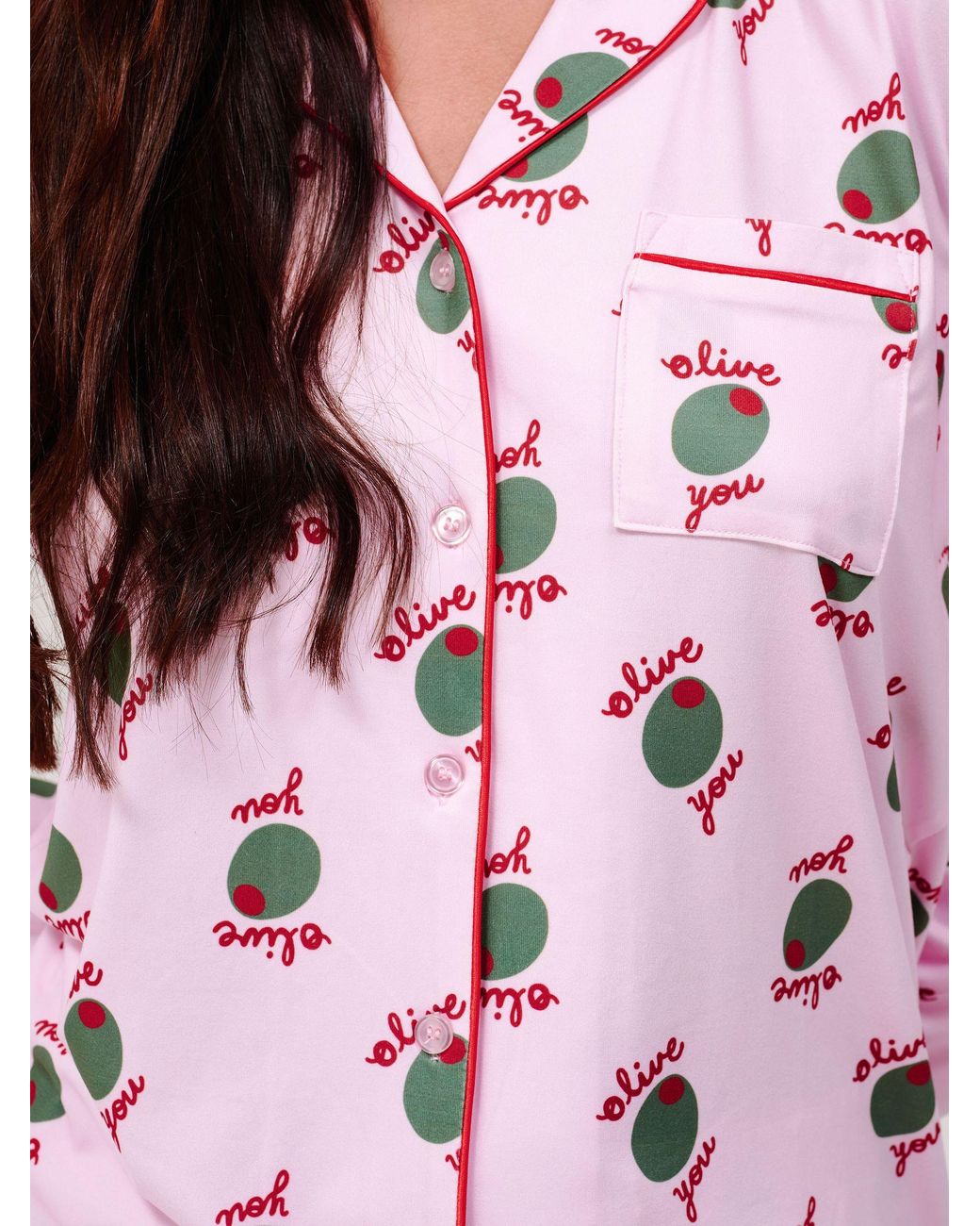 Loungeable Brown You Super Soft Long Sleeve Button Through Pyjamas Set