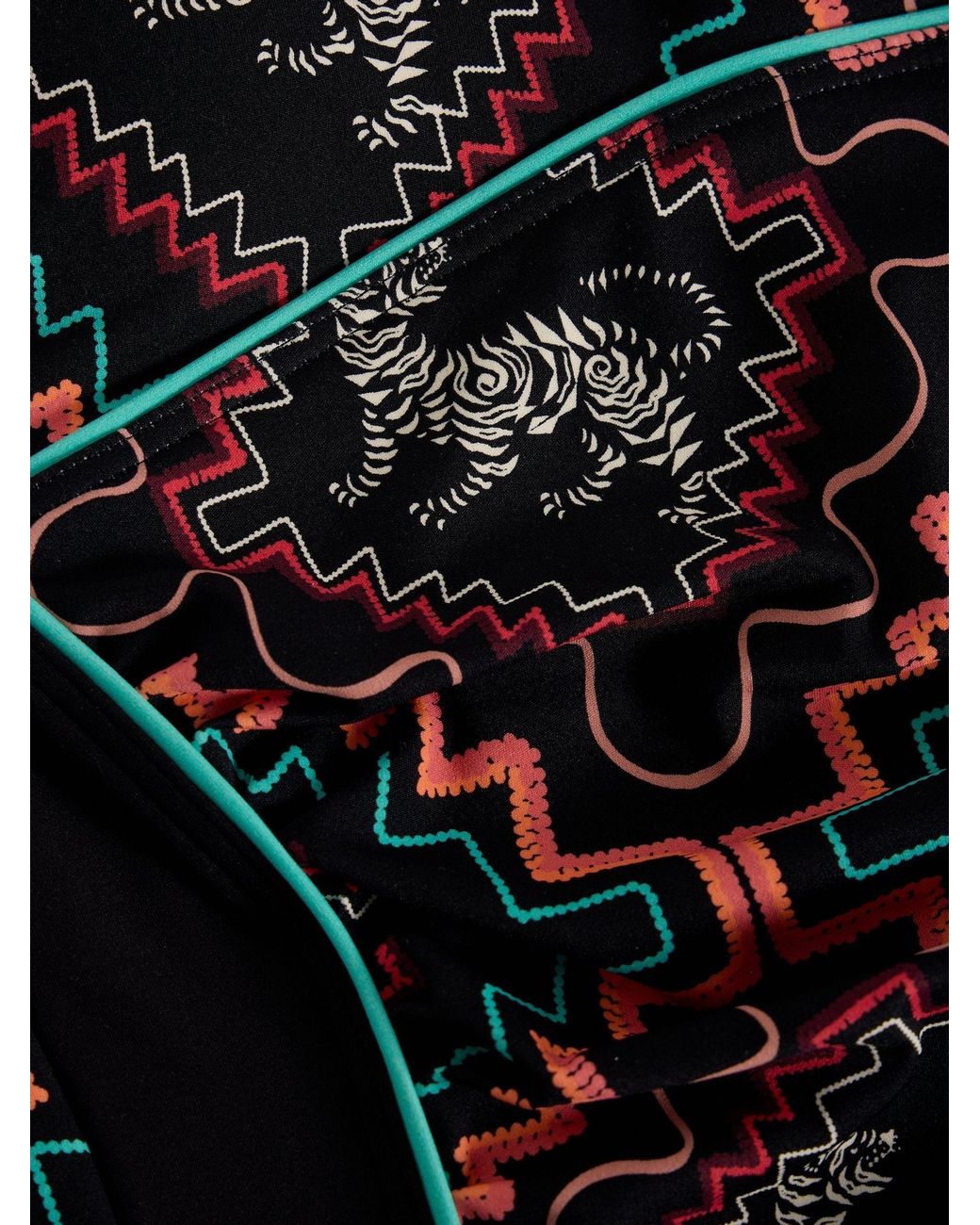 White Stuff Black Geometric Splash Tummy Control Swimsuit