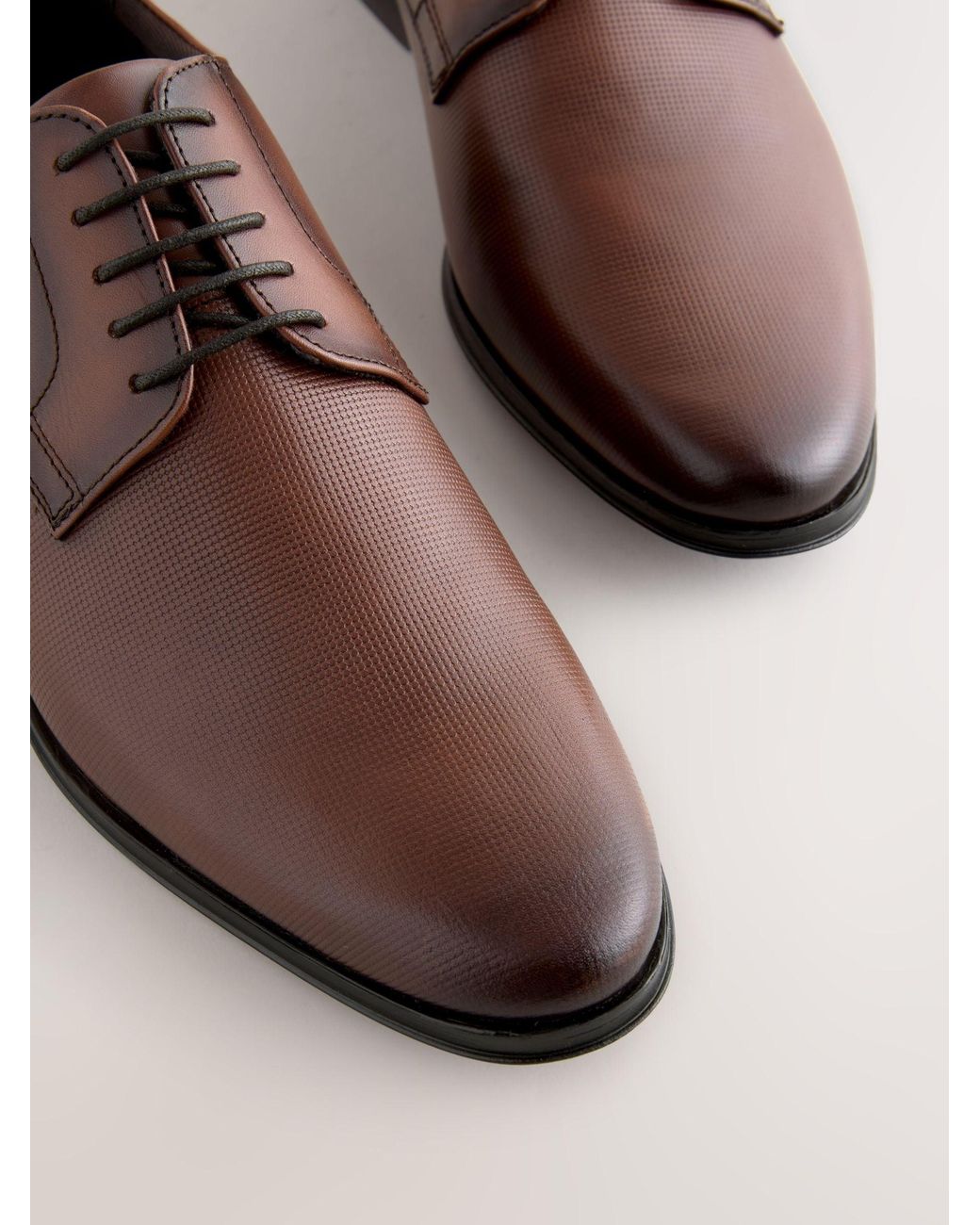 Next Embossed Derby Shoes in Brown für Herren