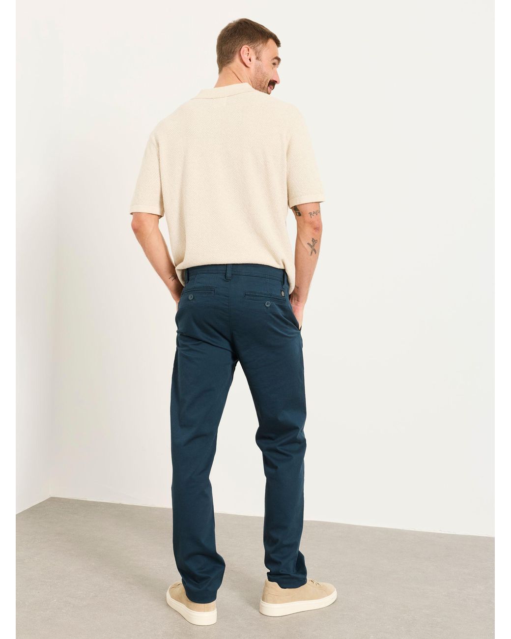FatFace Blue Fatface Carbis Straight Fit Chinos for men