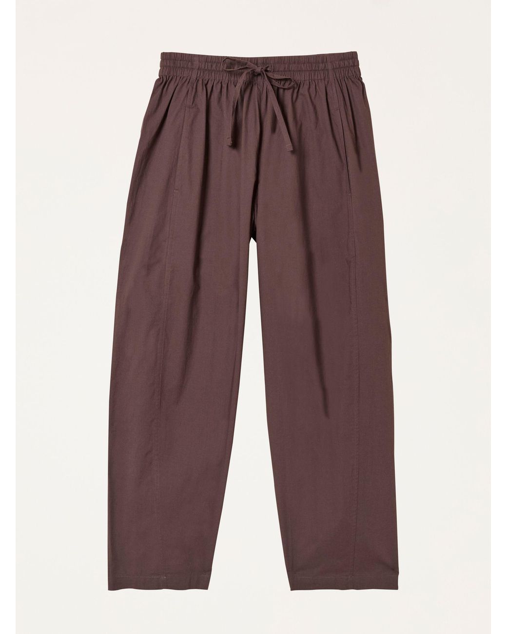 FatFace Brown River Poplin Tapered Trousers