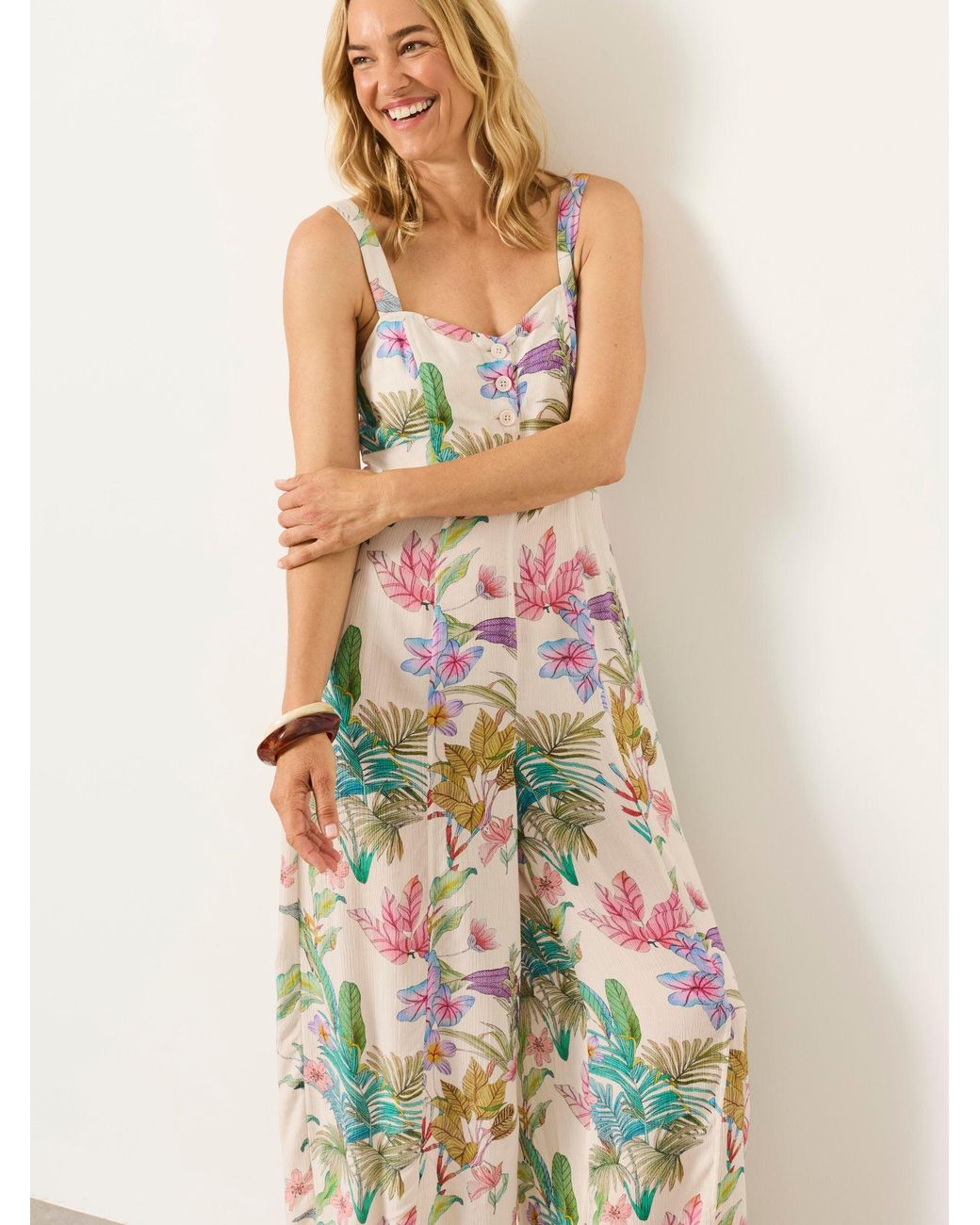 FatFace Natural Rosa Petite Jumpsuit