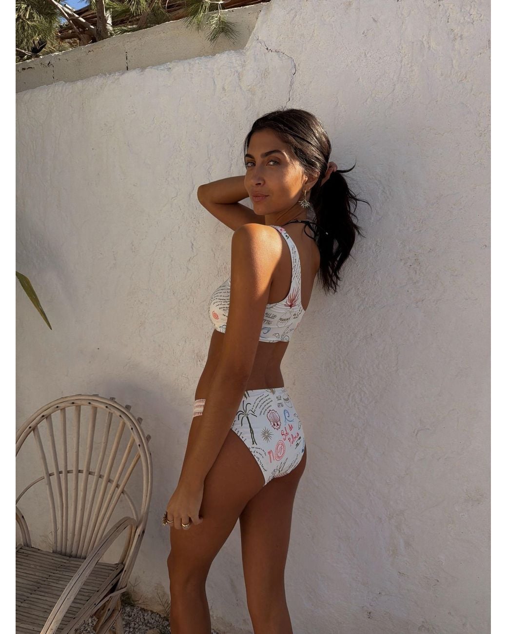 Never Fully Dressed Brown One Shoulder Bikini Top
