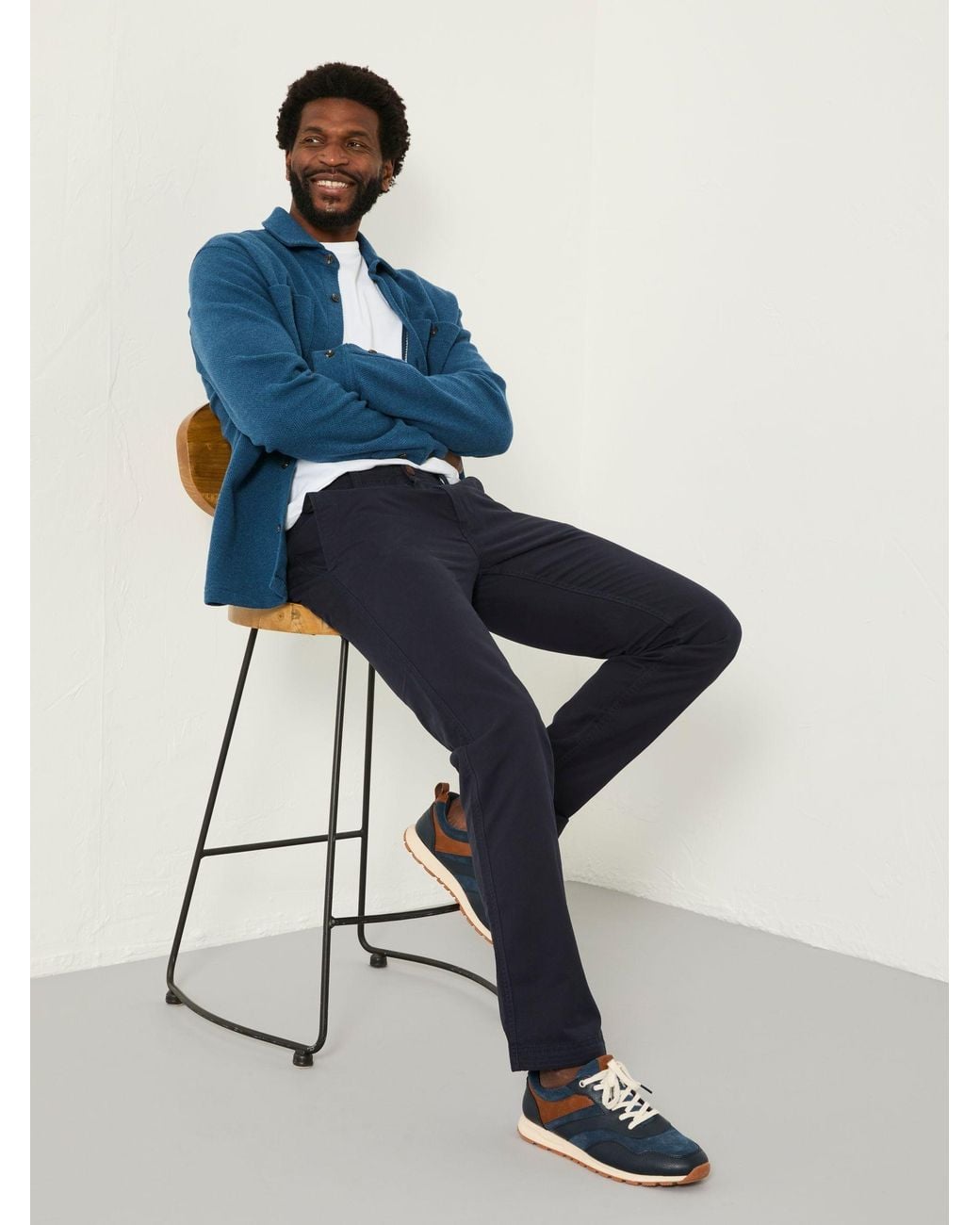 FatFace Blue Straight Fit Modern Coastal Chinos for men