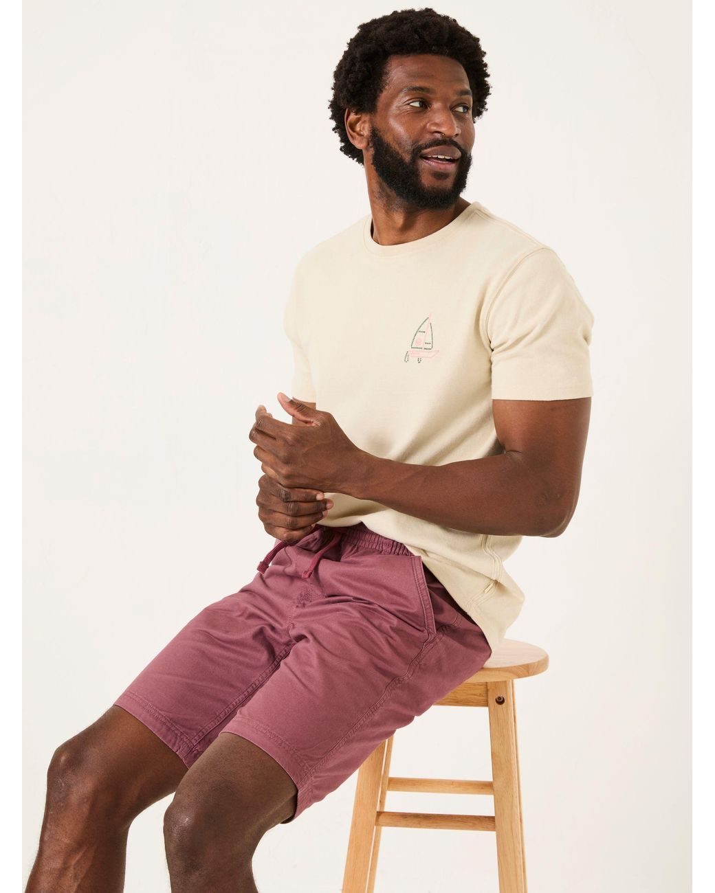 FatFace Red Seaton Pull On Shorts for men