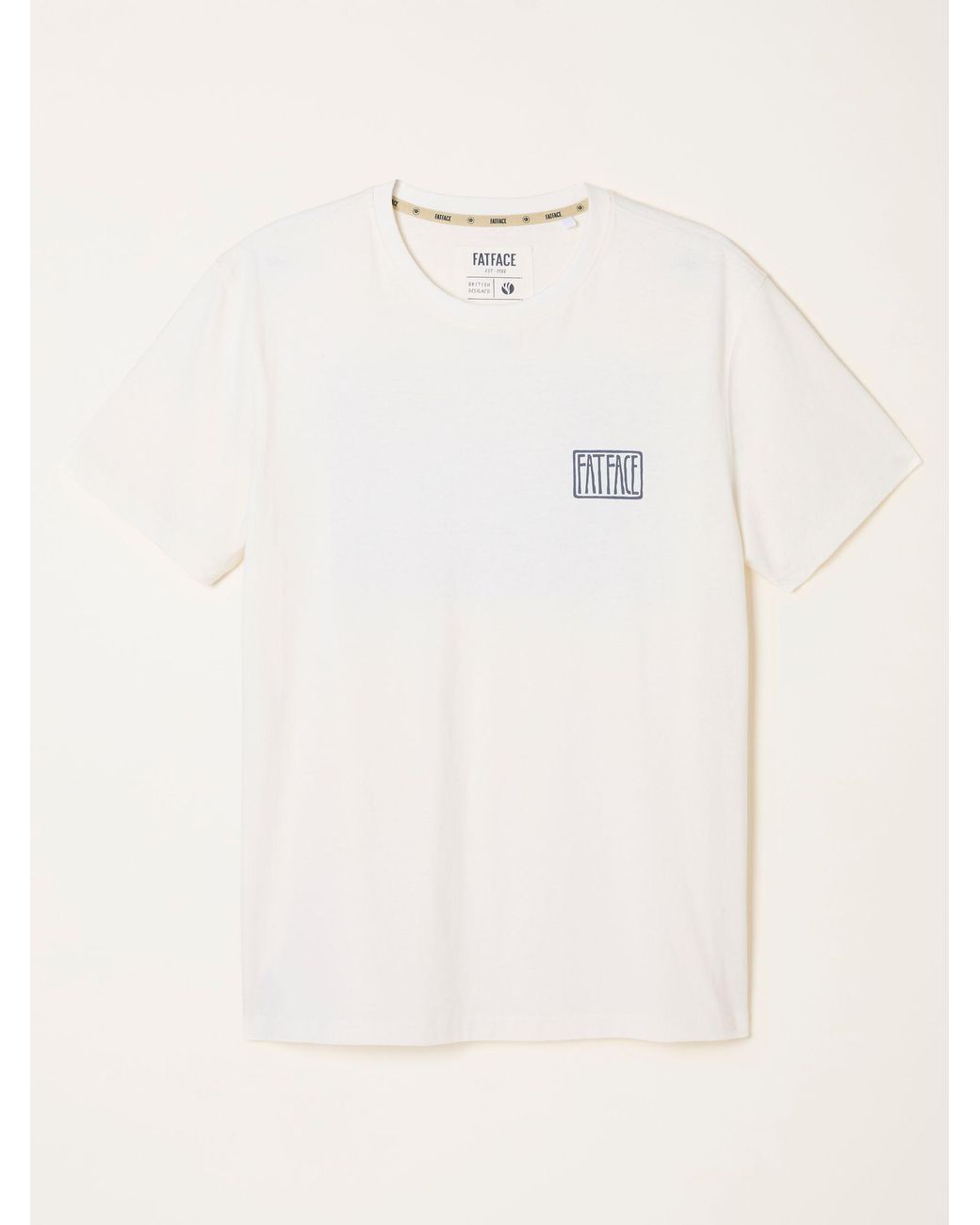 FatFace White Surf Scene Graphic Tshirt for men