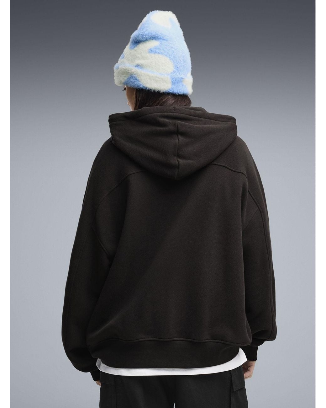 PUMA Black Essentials Oversized Hoodie for men