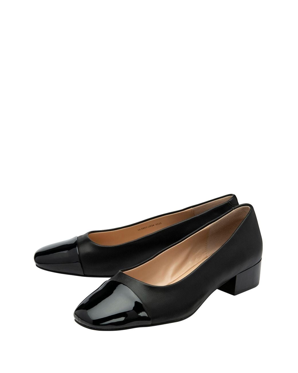 Lotus Black Leder Blockabsatzschuhe
