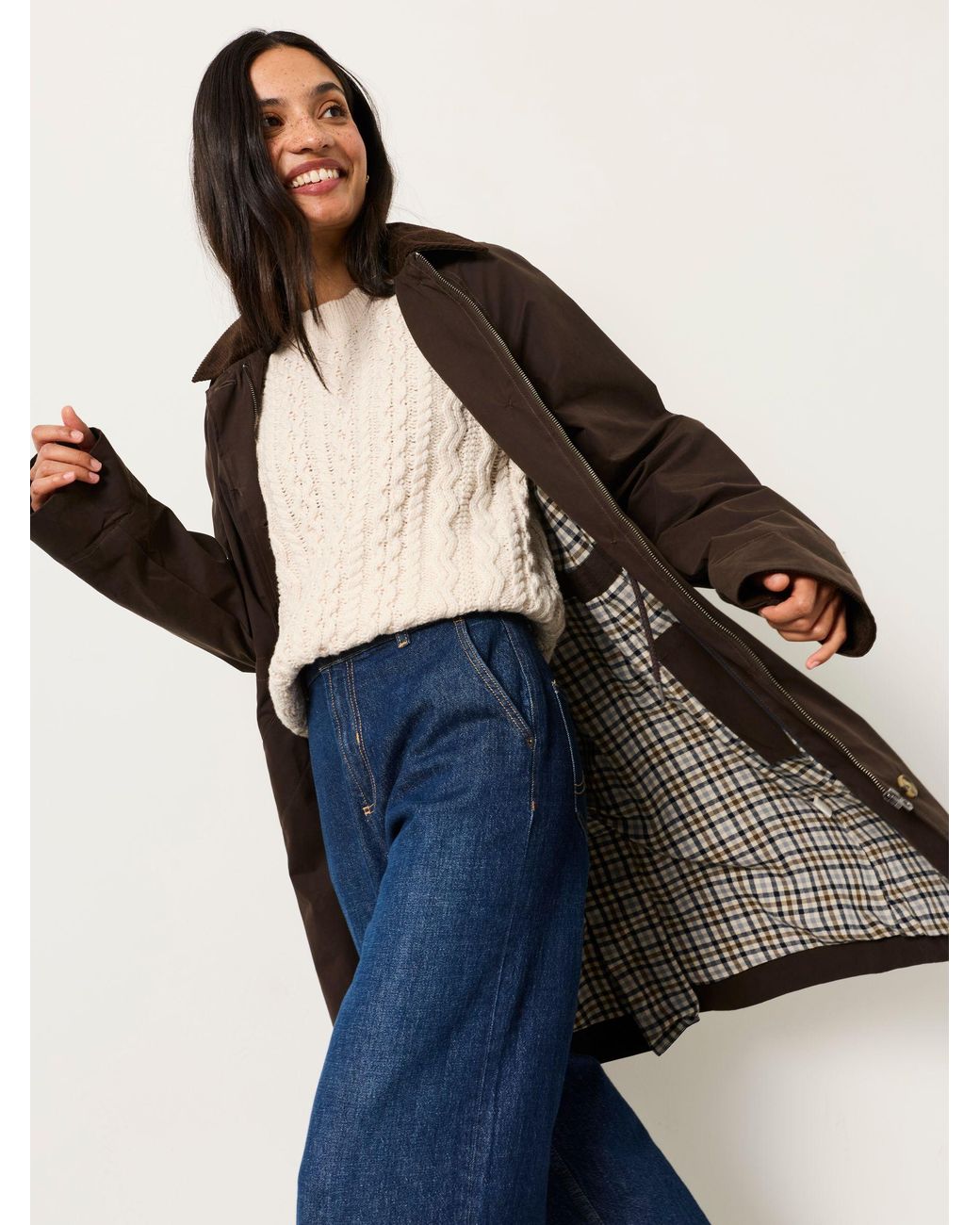 FatFace Blue Polly Petite Coat
