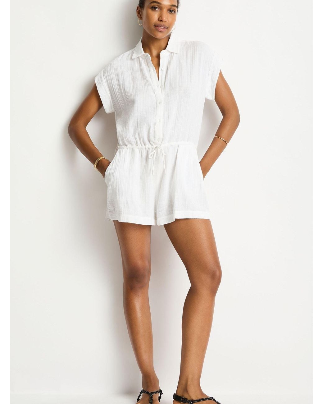 Sea Level Black Sunset Playsuit