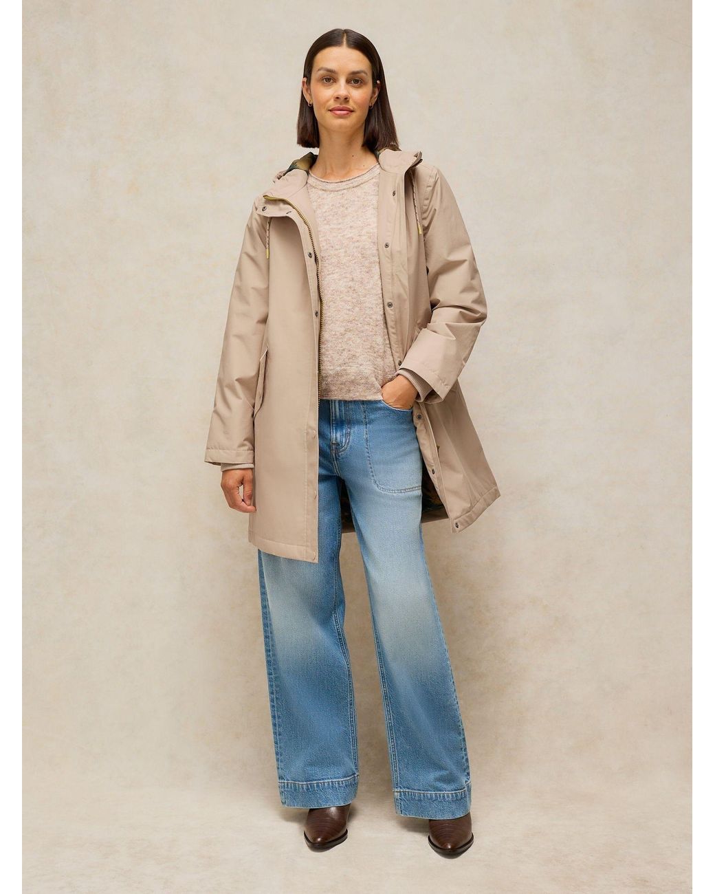White Stuff Natural Willow Waterproof Coat
