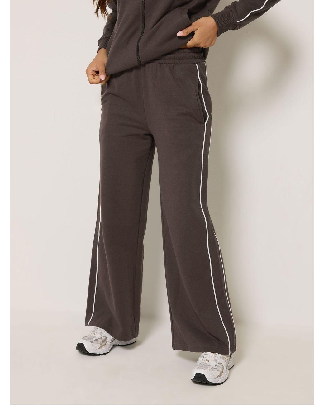 PixieGirl Petite Gray Contrast Joggers