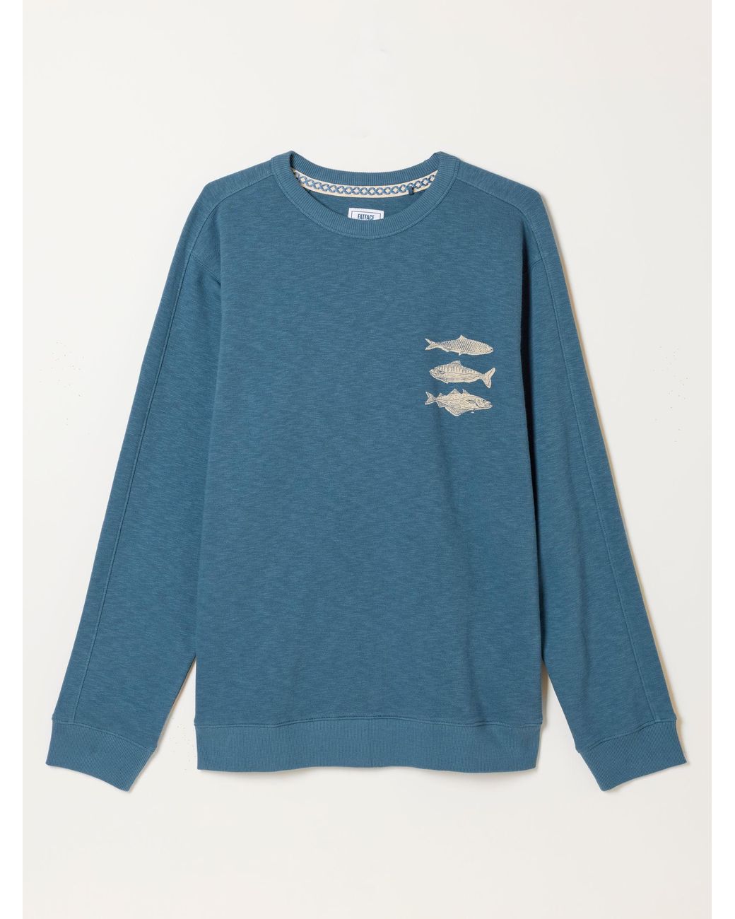 FatFace Blue Mcs Crew Sweat Tops for men