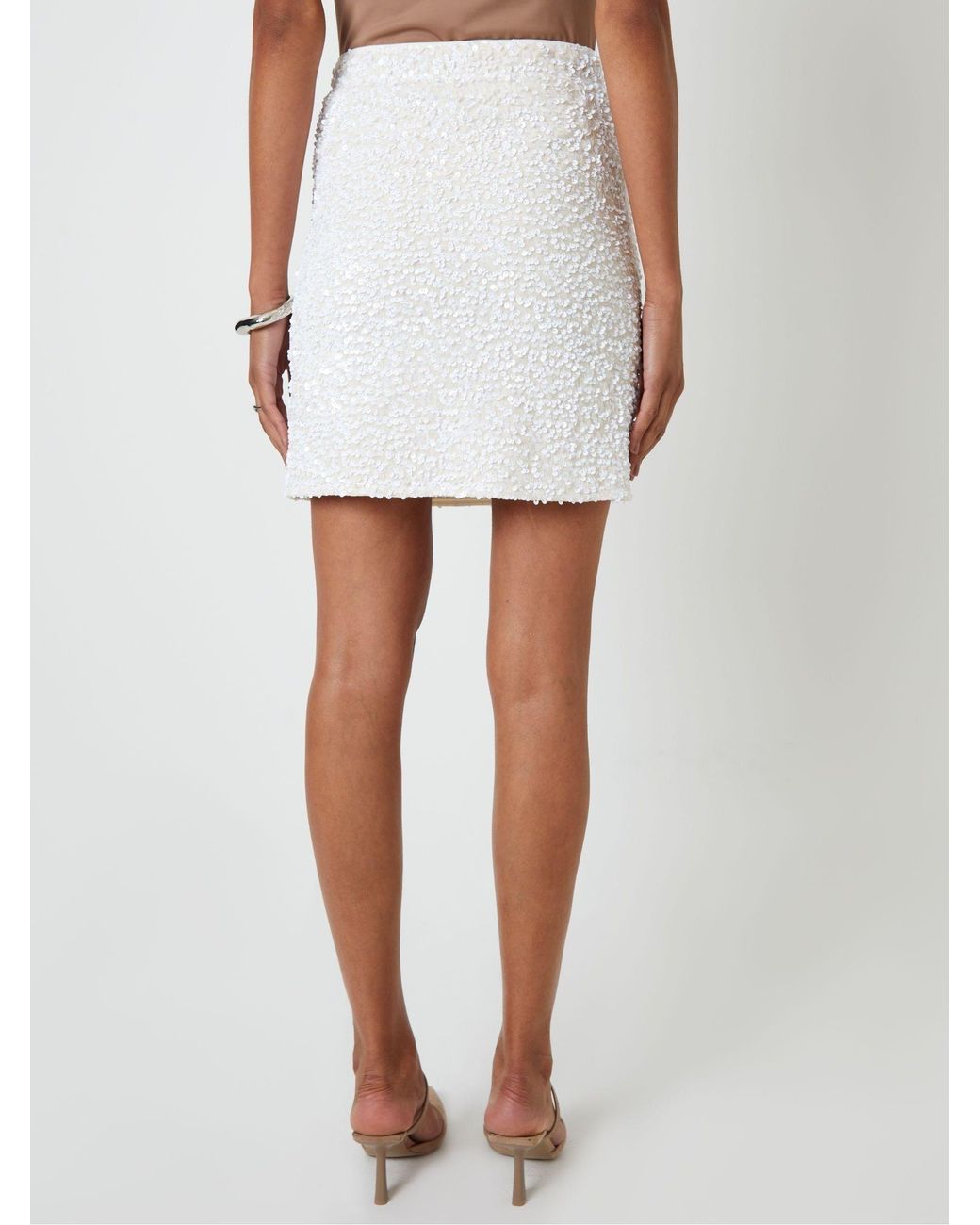 Threadbare Black Sequin Velour Mini Skirt