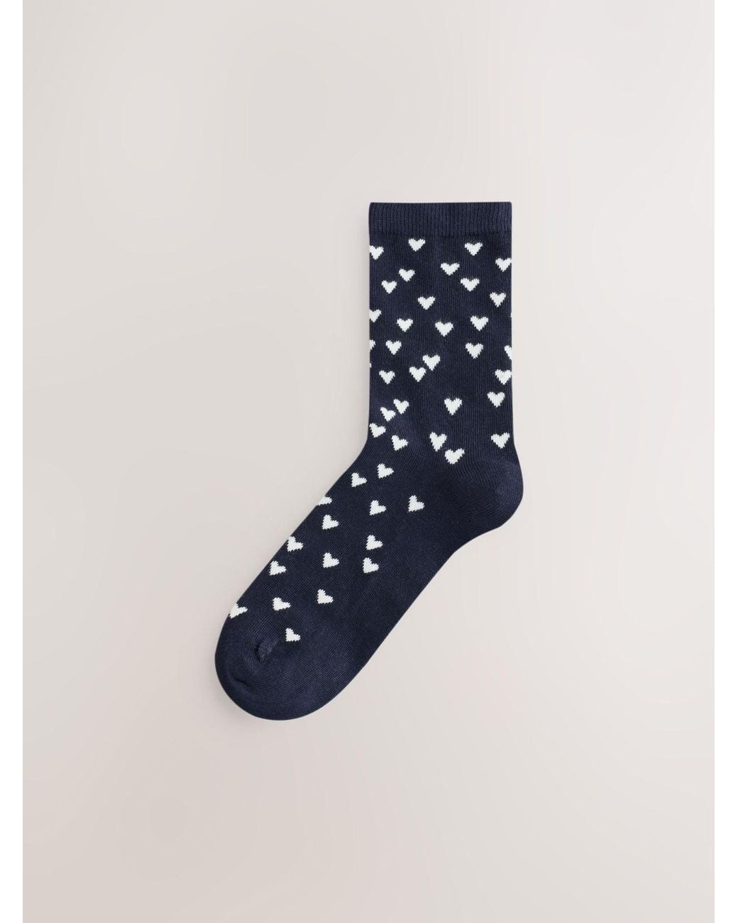 Next Natural Multi Hearts Pattern Ankle Socks 5 Pack