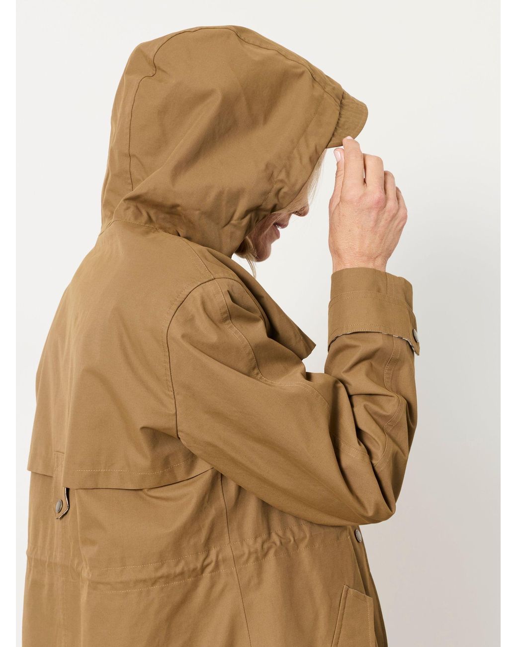 FatFace Blue Inverness Petite Long Raincoat