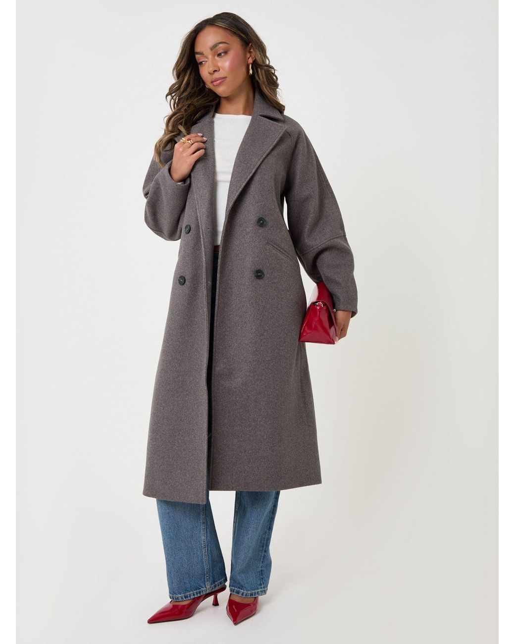 Threadbare Gray Longline Cocoon Coat