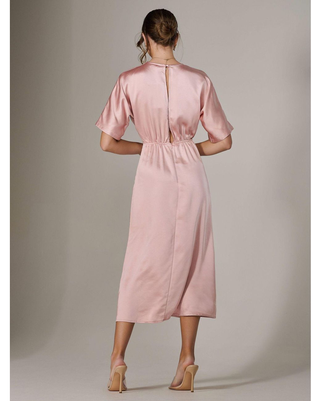 navy blue dress for baby girl Michael Kors Collection Long-Sleeve Cashmere Asymmetric Midi Sweater Dress main image 0