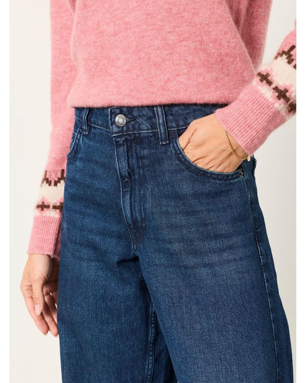 FatFace Blue Camber Barrel Jeans