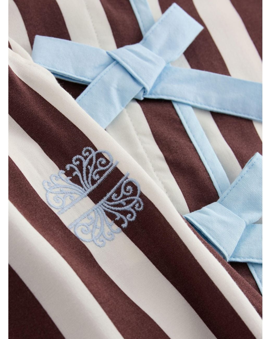 Never Fully Dressed White Chocolate Stripe Button Through Pyjamas