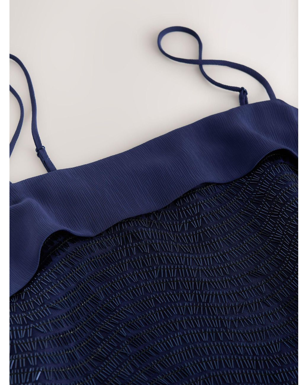 Next Blue Sleevless Embellished Cami Top