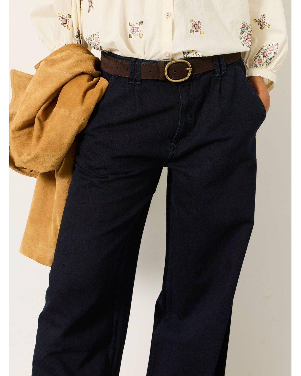 FatFace Blue Maya Pleat Jeans