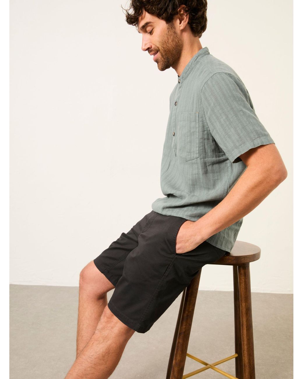 FatFace Black Mawes Chino Shorts for men
