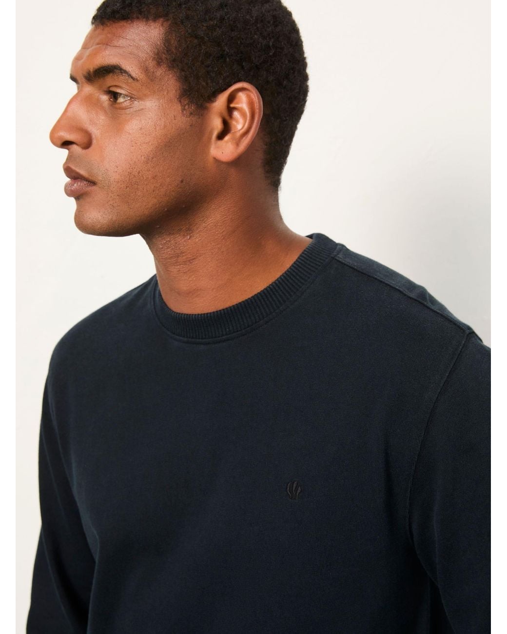 FatFace Blue Alton Long Sleeve Heavyweight Relaxed Fit T-Shirt for men