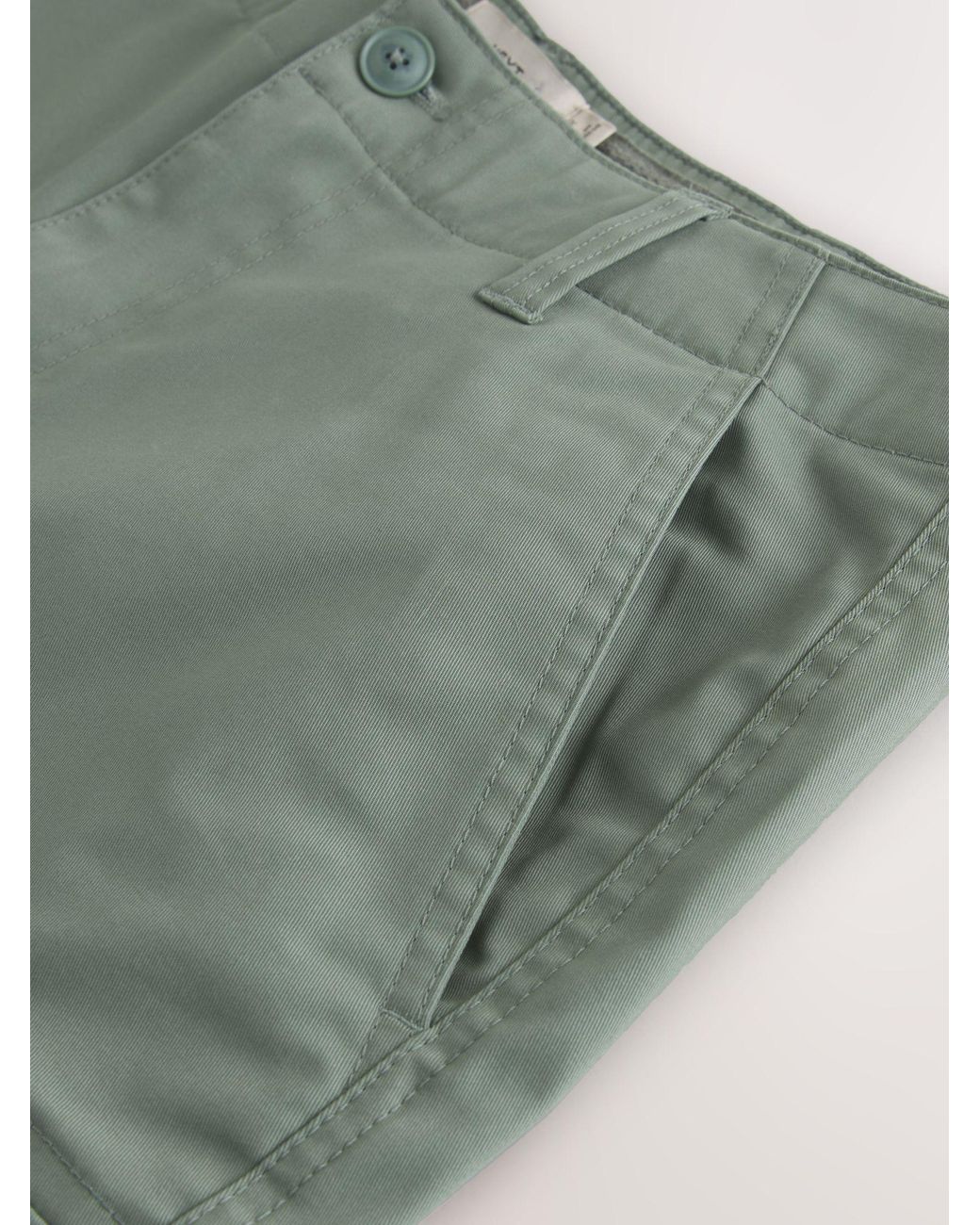 Next Green Stretch Cotton Rich Cargo Shorts for men