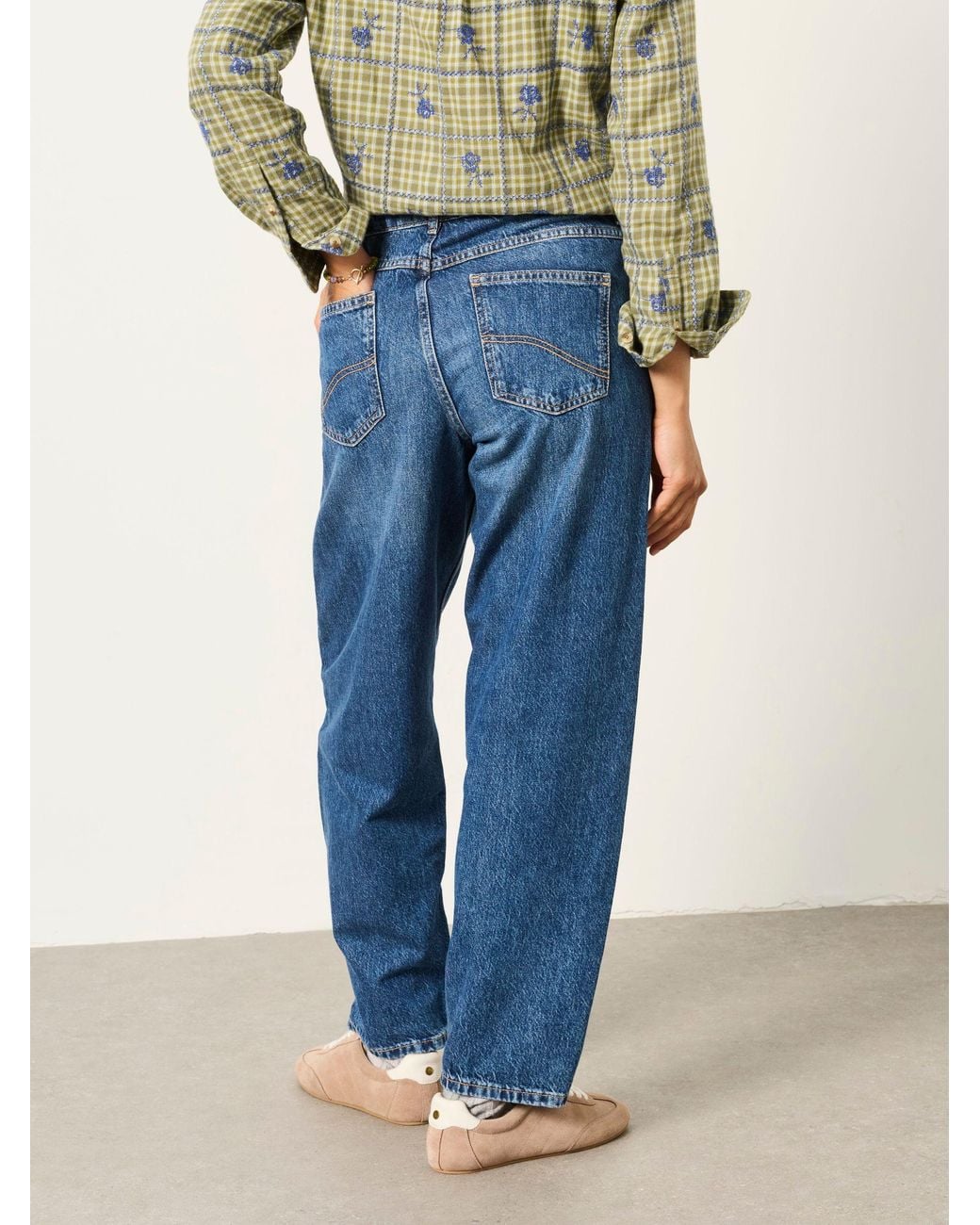 FatFace Blue Fatface Camber Mid Barrel Jeans