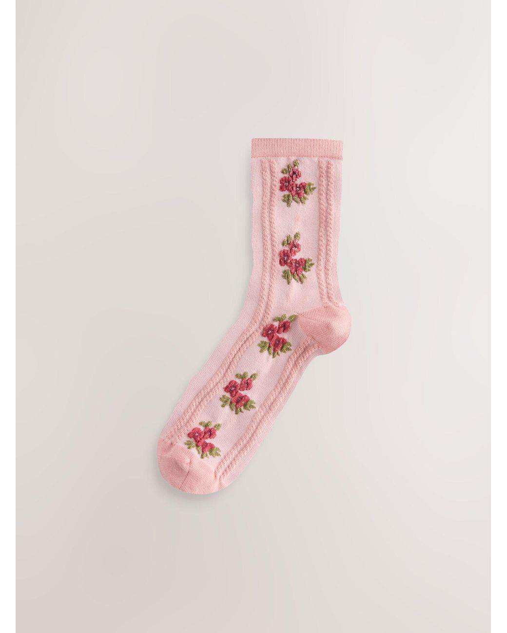 Next Pink Textured Ankle Socks 4 Pack