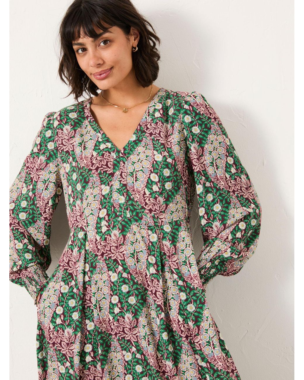 FatFace Multicolor Regular Japanese Rose Midi Dress
